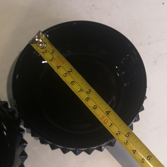 Vintage Indiana Tiara Black Pressed Glass Diamond Point 5" Bowls "RARE" - Picture 8 of 11